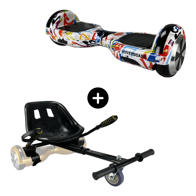 Hoverboard 6,5 inch Graffiti Wit actie