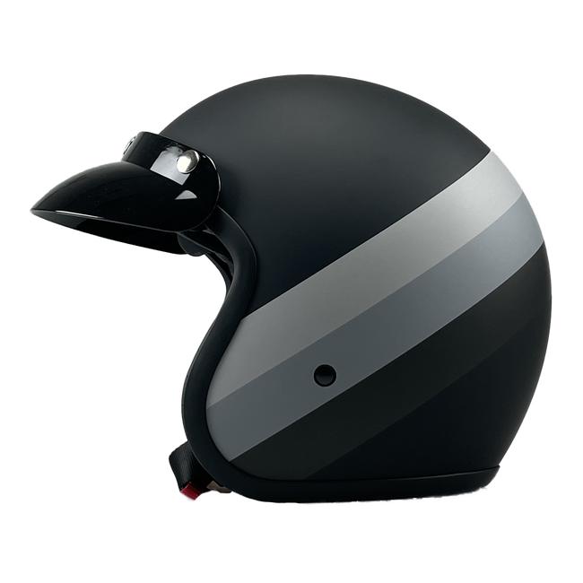Niu Classic Helm Mat Zwart zijkant
