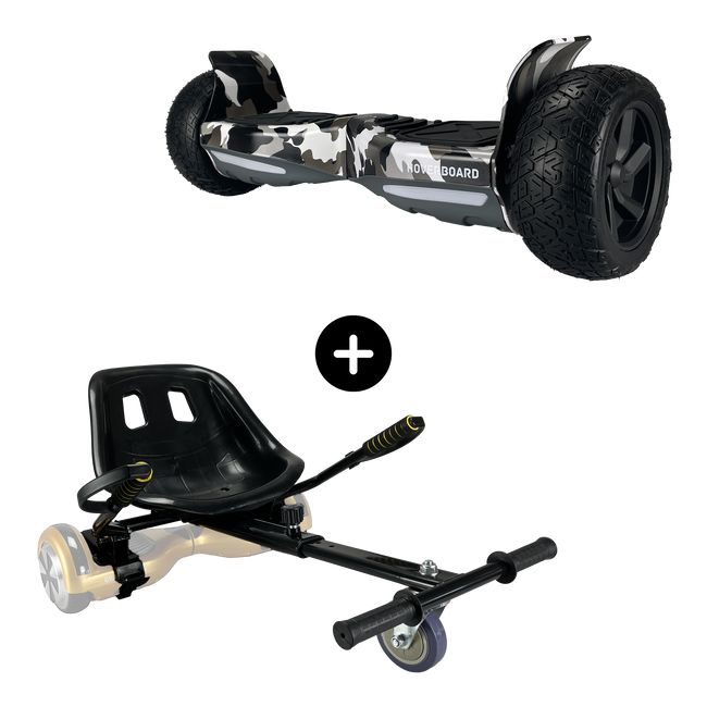 Off Road Hoverboard 8,5 inch Camo Grey actie