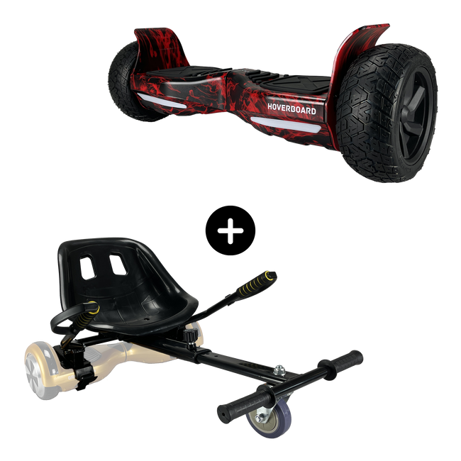 Off Road Hoverboard 8,5 inch Flame Red actie