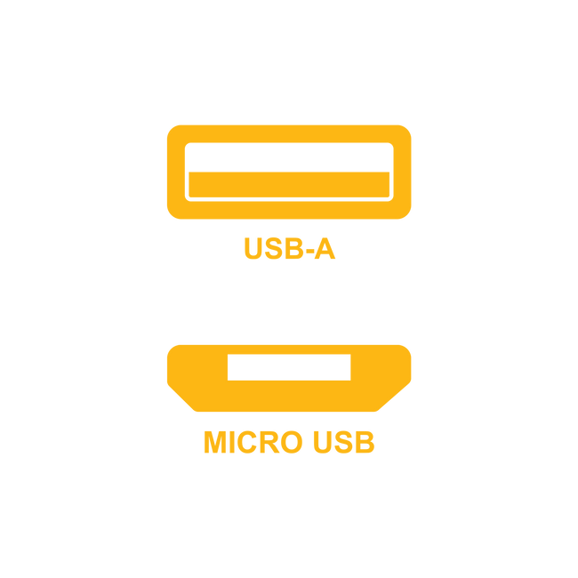 USB-A en Micro USB connector